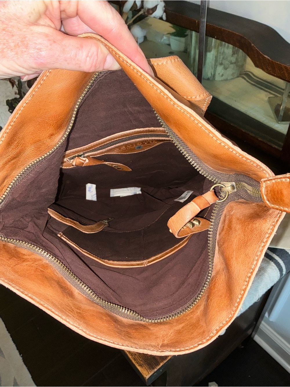 NWT Bed Stu Leather Howie Flapover Leather Backpack Tan Rustic Retail $365 - Picture 14 of 16